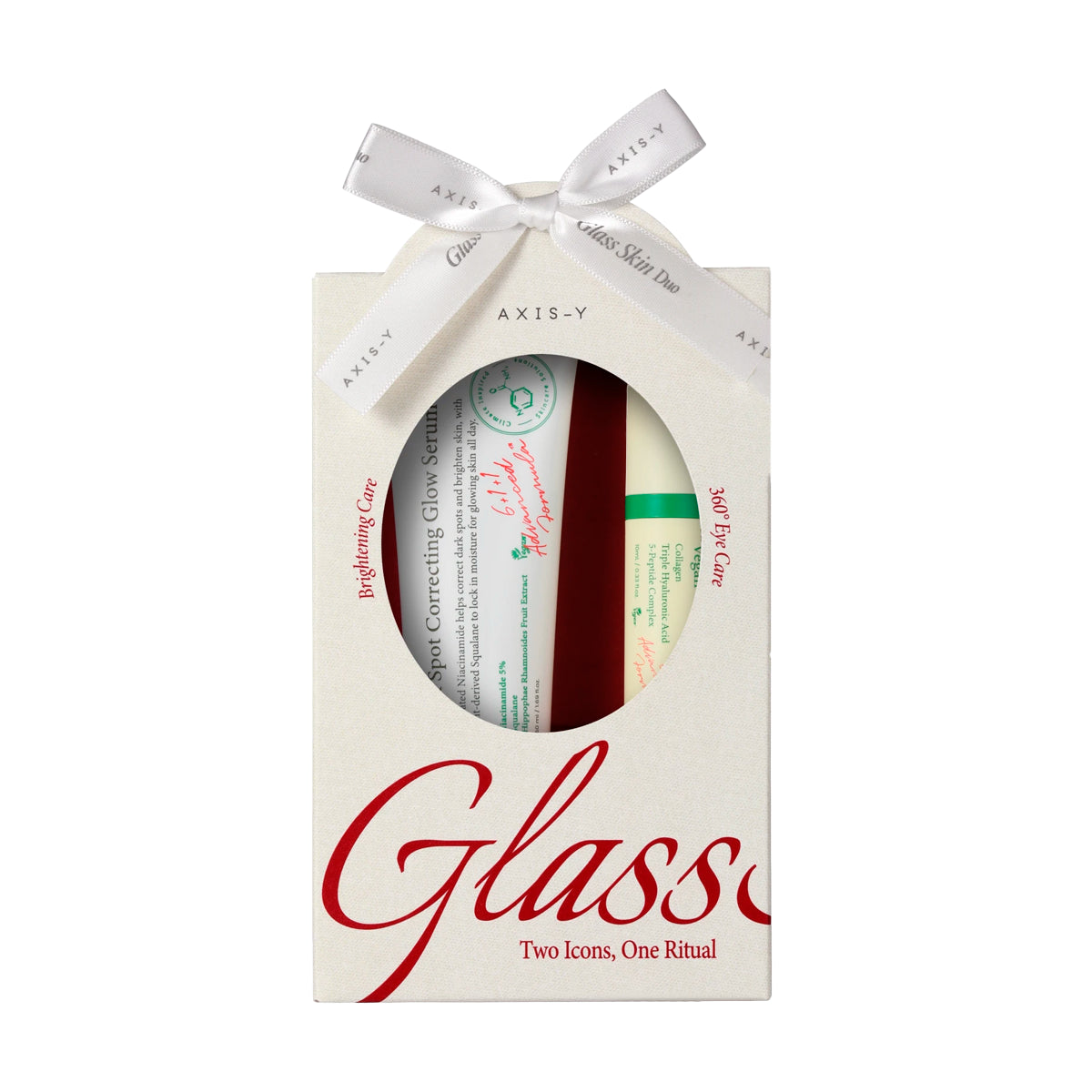 Komplekts ādas kopšanai AXIS-Y Glass Skin Duo Set Glow Serum+Eye Serum