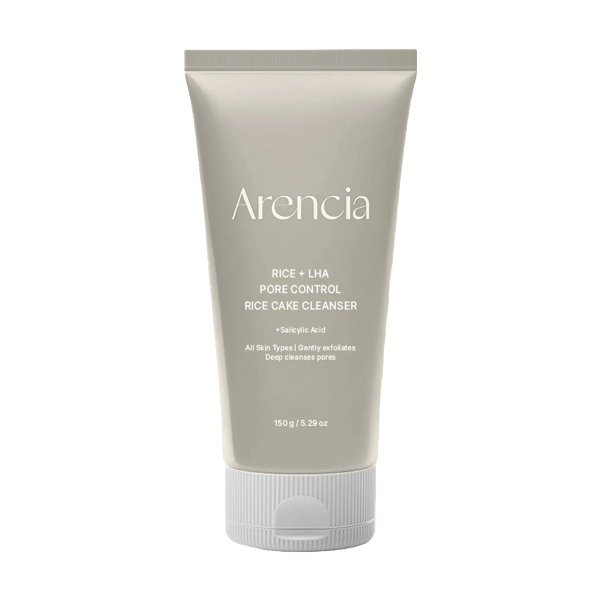 Porasattīrošas putas ar LHA un rīsu ekstraktu Arencia Rice + LHA Pore Control Rice Cake Cleanser