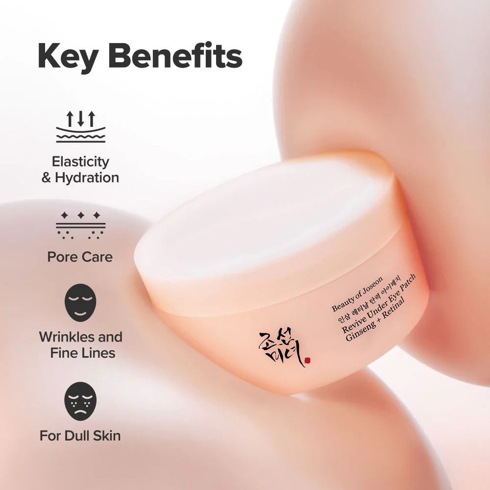 Hidrogela patči ar retinālu Beauty of Joseon Revive Under Eye Patch Ginseng + Retinal