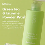 Enzīmu pūderis ar zaļo tēju maigai ādas attīrīšanai By Wishtrend Green Tea & Enzyme Powder Wash