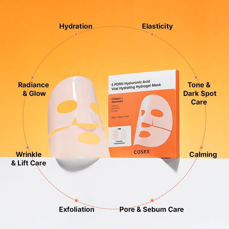 Mitrinoša hidrogela maska Cosrx 5 PDRN Hyaluronic Acid Vital Hydrating Hydrogel Mask