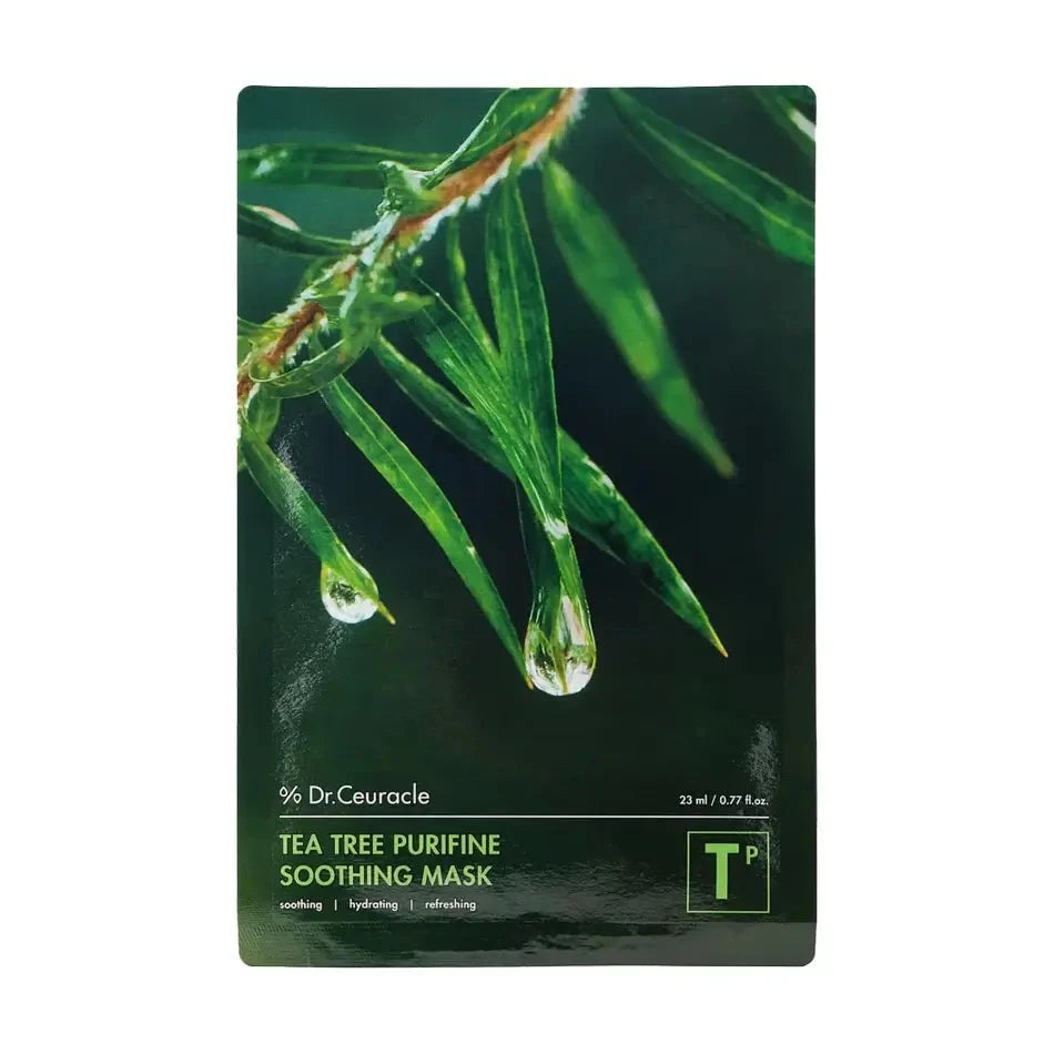 Auduma maska sejai ar tējas koka ekstraktu Dr.Ceuracle Tea Tree Purifine Soothing Mask