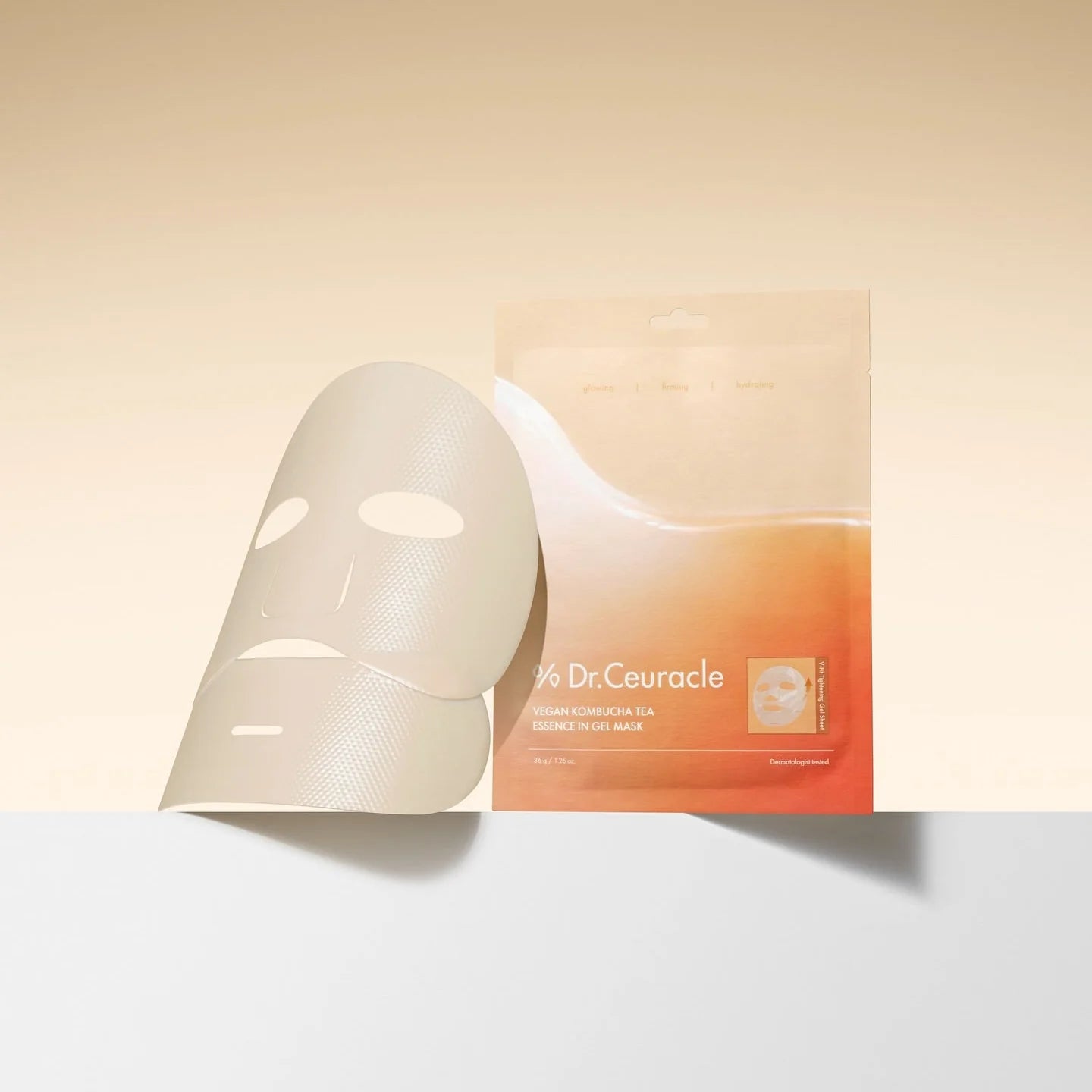 Mitrinošā hidrogelu maska Dr.Ceuracle Vegan Kombucha Tea Essence In Gel Mask
