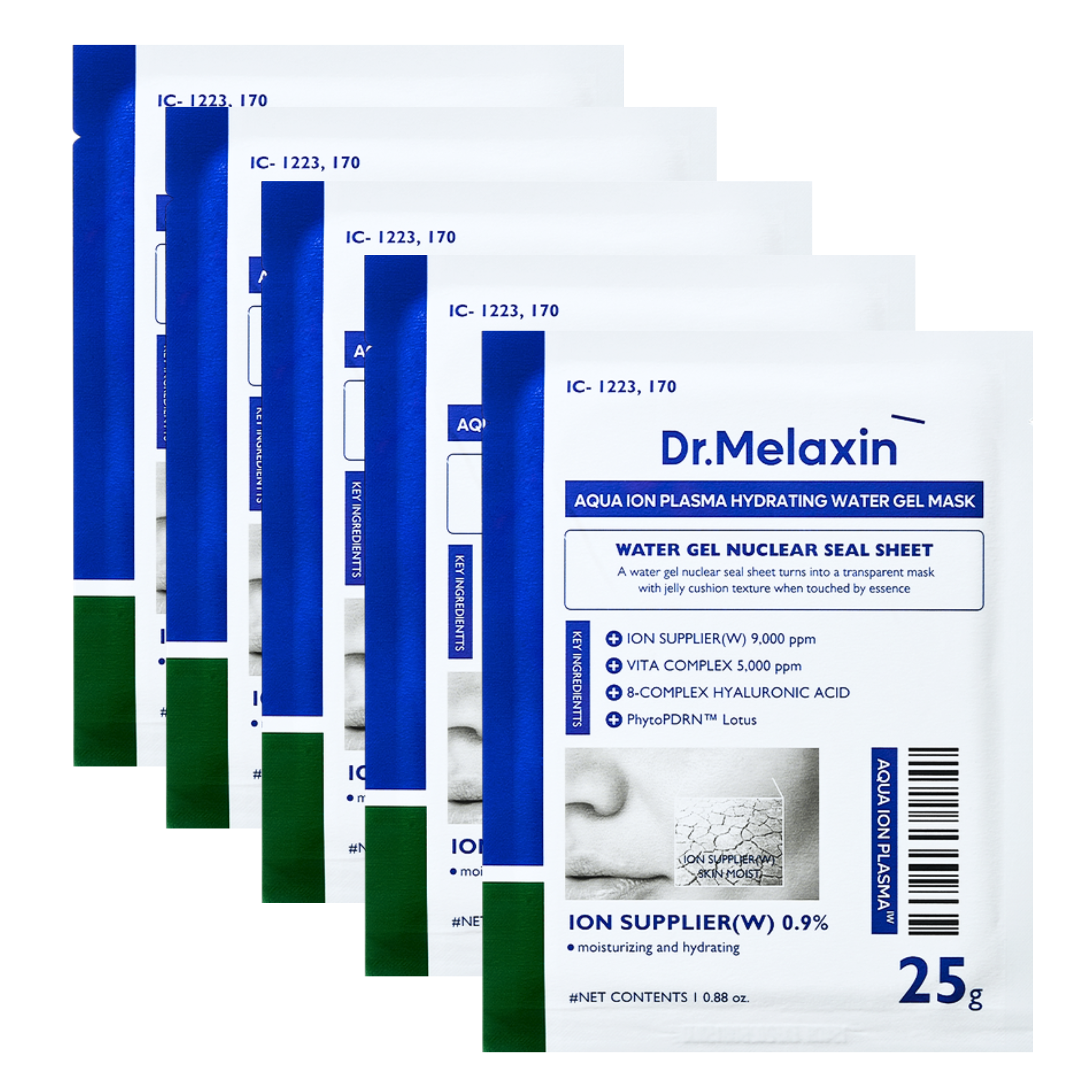 Mitrinoša auduma maska Dr.Melaxin Aqua Ion Plasma Water Gel Mask