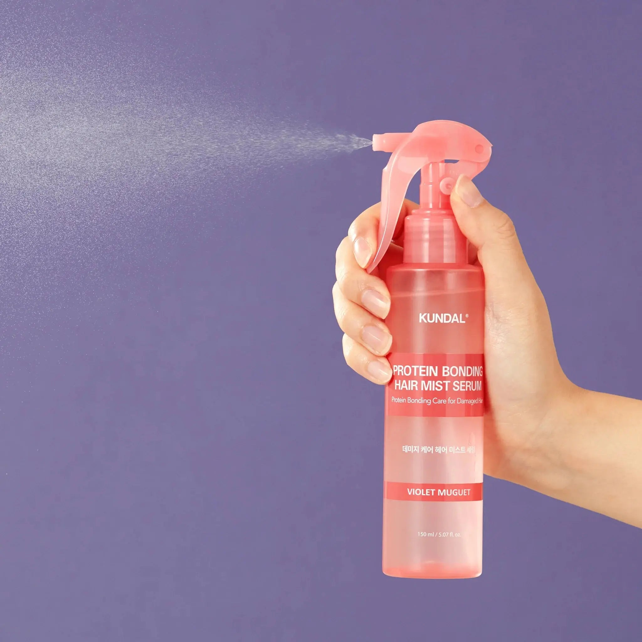 Atjaunojoša matu migla Kundal Protein Bonding Hair Mist Serum Violet Muguet