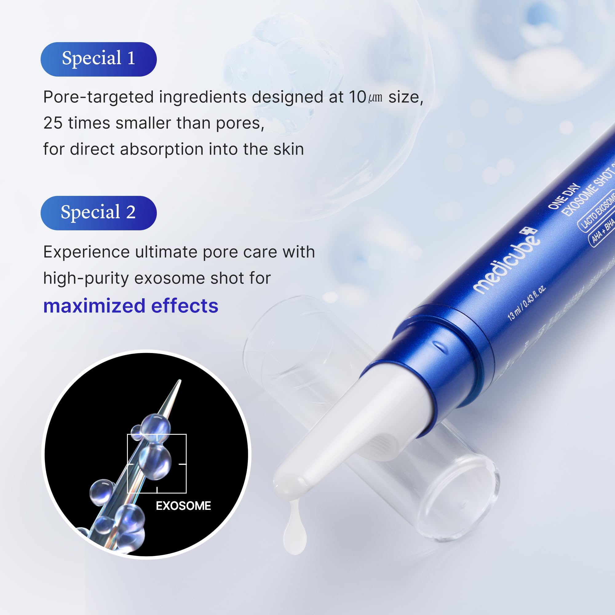 Koncentrēts sejas serums Medicube One Day Exosome Shot Pore Ampoule 25000