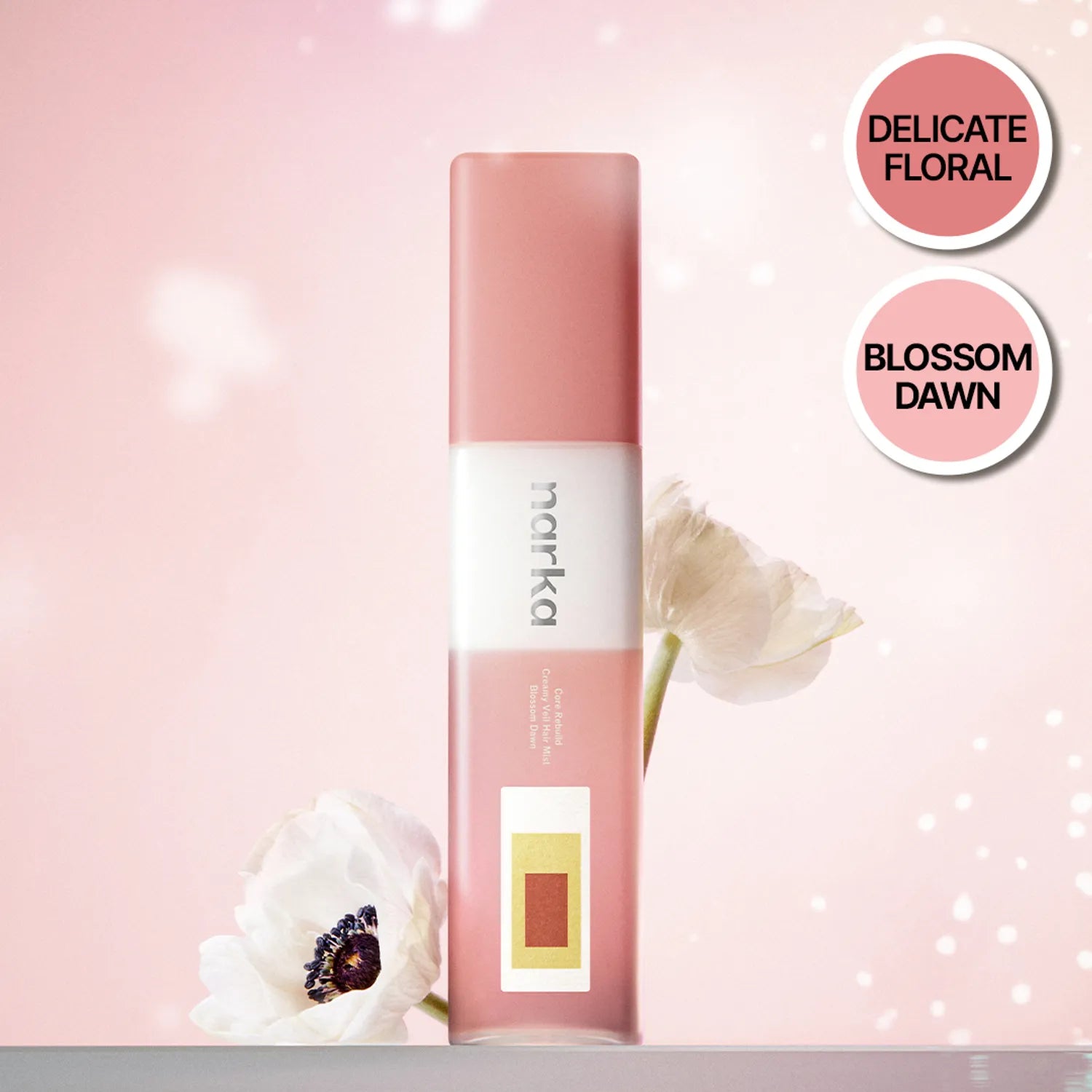 Mitrinošs matu sprejs Narka Core Rebuild Creamy Veil Hair Mist
