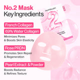 Sejas maska ar PDRN un kolagēnu Numbuzin No.2 Rose PDRN Collagen Plumping Sheet Mask
