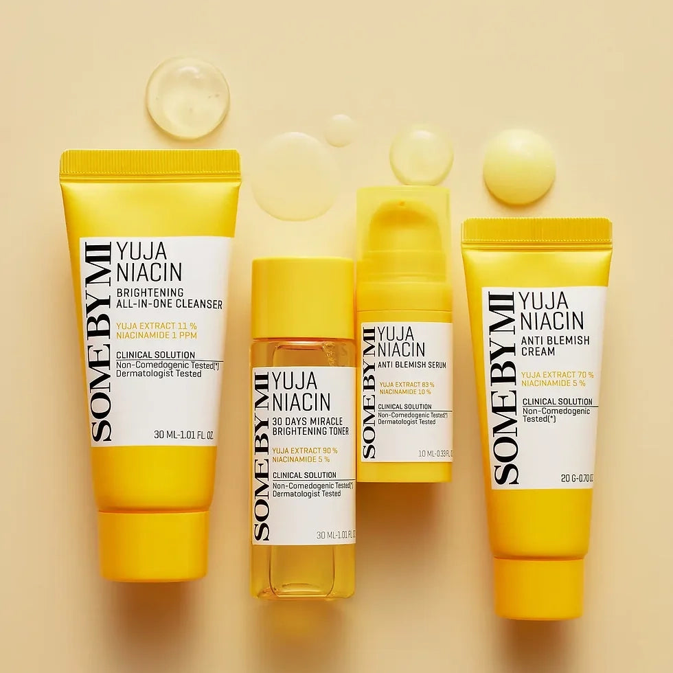 Miniatūru komplekts ādas izgaismošanai Some By Mi Yuja Niacin Anti Blemish Starter Kit Edition