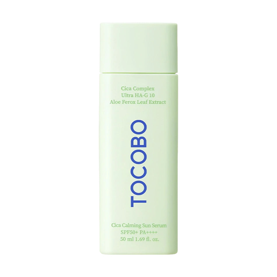 Nomierinošs saules aizsargserums Tocobo Cica Calming Sun Serum SPF50+ PA++++